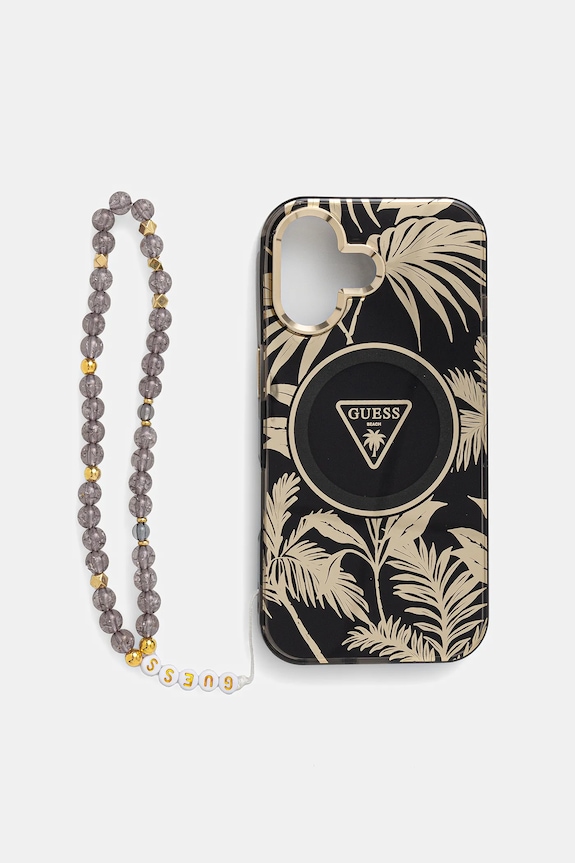 Guess telefon tok iPhone 16 telefonhoz fekete GUHMP16SHPCTPLSK