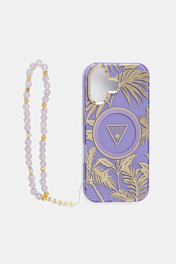 Θήκη κινητού Guess iPhone 16 για τηλέφωνο μωβ GUHMP16SHPCTPLSU