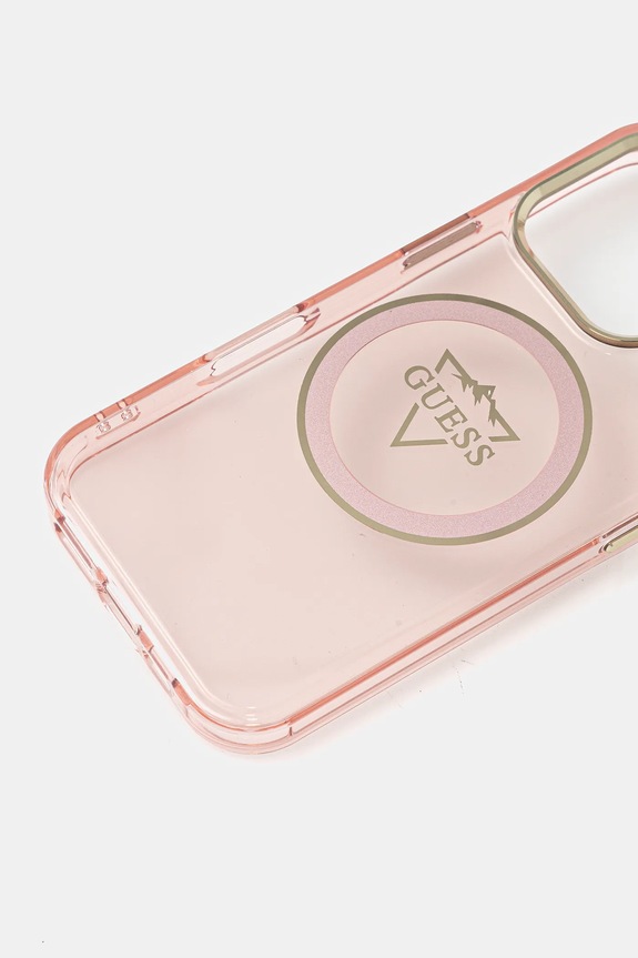 Guess etui na telefon iPhone 16 Pro GUHMP16LHFGTMSLSP różowy AA00
