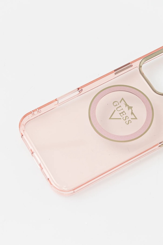 Guess etui na telefon iPhone 16 Pro Max GUHMP16XHFGTMSLSP różowy AA00