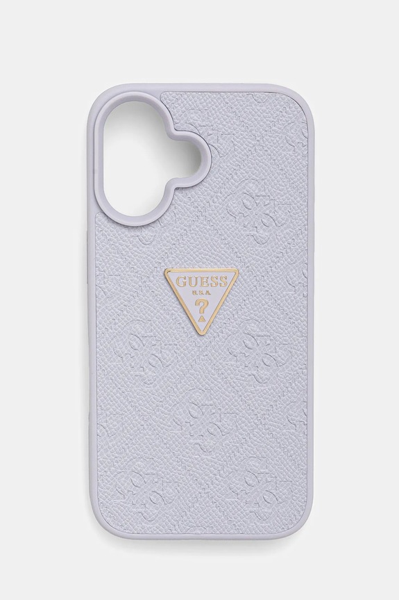 Obal na telefon Guess iPhone 16 na mobil fialová GUHCP16SPGP4STRU