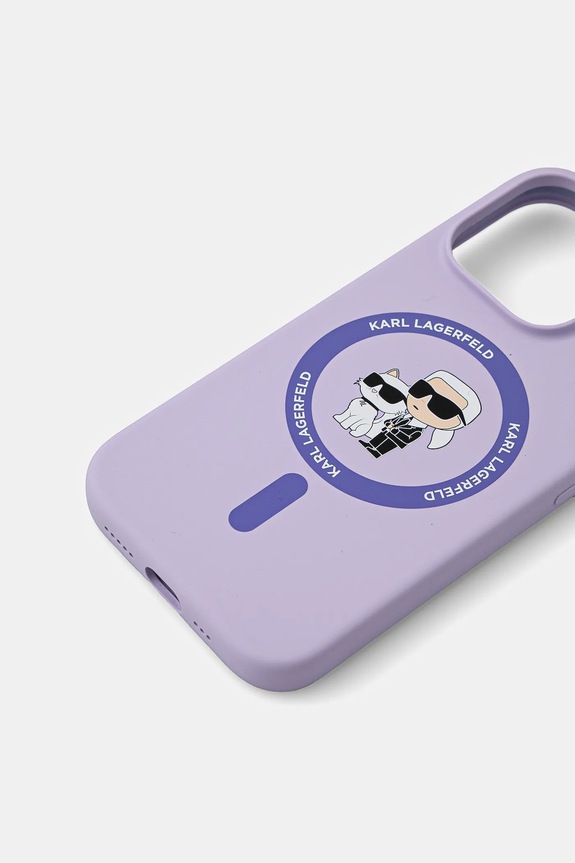 Karl Lagerfeld husă pentru telefon iPhone 16 Pro KLHMP16LSCMKCRHU violet AA00