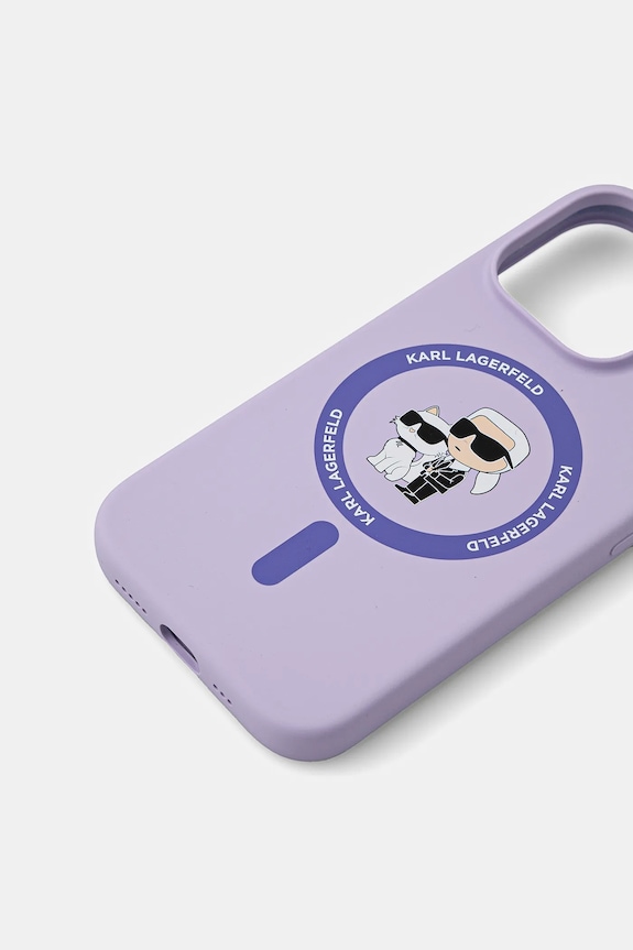 Karl Lagerfeld husă pentru telefon iPhone 16 Pro KLHMP16LSCMKCRHU violet AA00