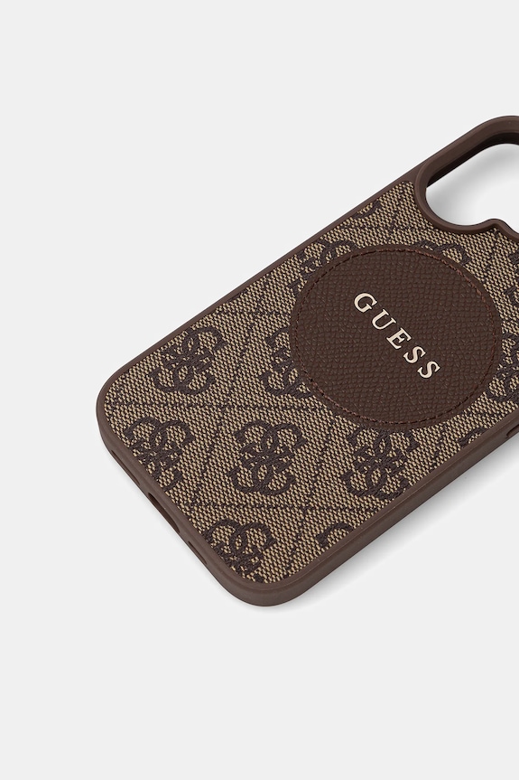 Θήκη κινητού Guess iPhone 16 GUHMP16SP4PGRSGW καφέ AA00