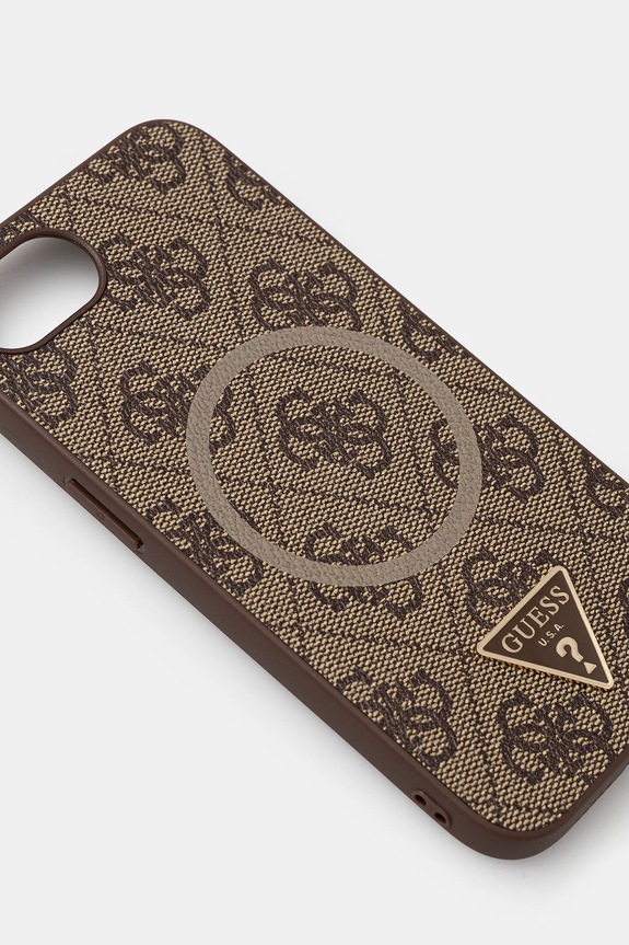 Guess etui na telefon iPhone 16e GUHMPSE4P4TDPW brązowy AA00