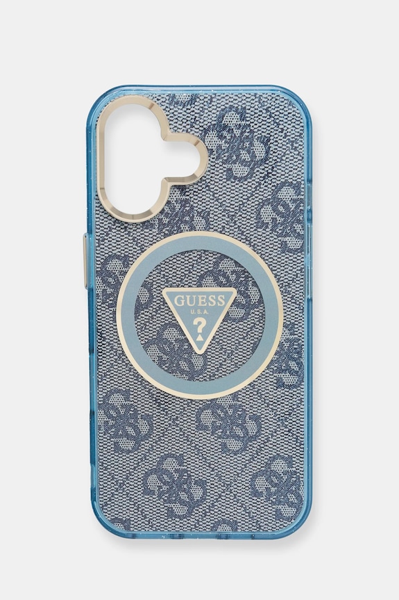 Guess telefon tok iPhone 16 aplikációval kék GUHMP16SHG4PRTGB