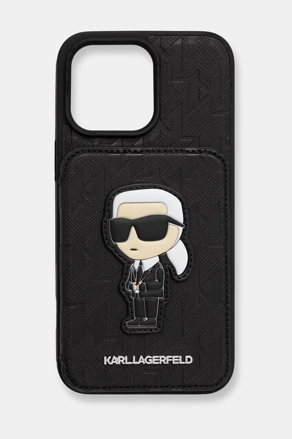Karl Lagerfeld telefon tok iPhone 15 Pro Max telefonhoz fekete KLHCP15XSAKKNSCK