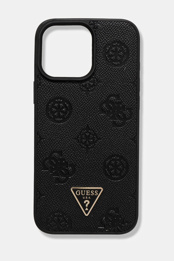 Puzdro na mobil Guess iPhone 16 Pro Max na mobil čierna GUHMP16XPGBTMK