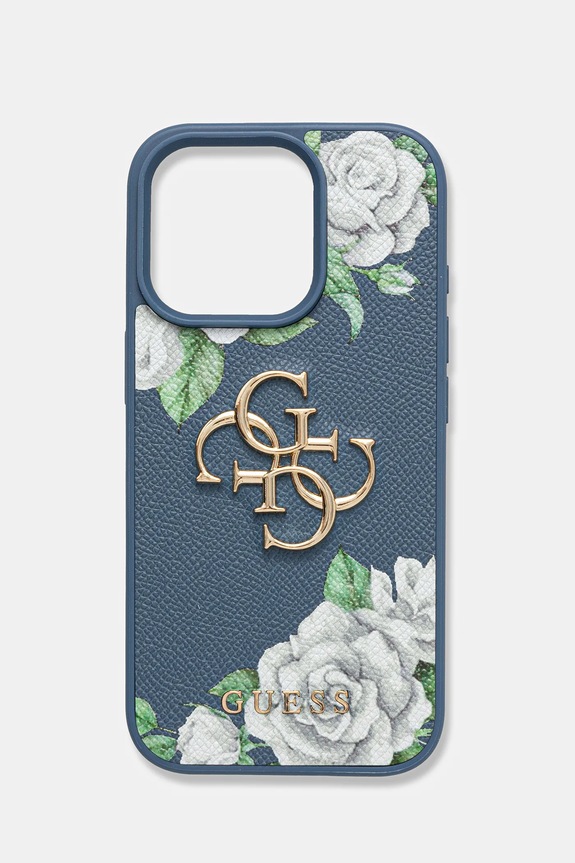 Guess custodia per telefono iPhone 16 Pro custodia per telefono blu GUHCP16LPGROP4MB