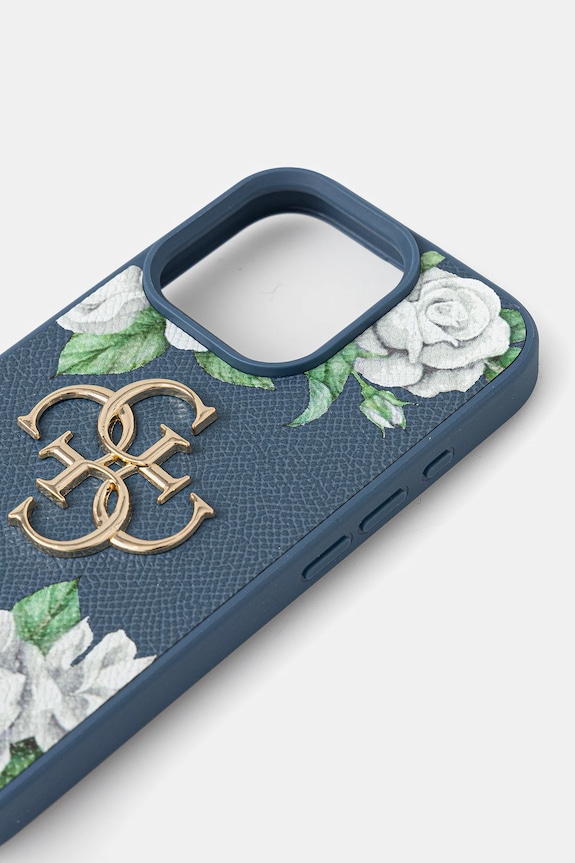 Guess custodia per telefono iPhone 16 Pro GUHCP16LPGROP4MB blu AA00