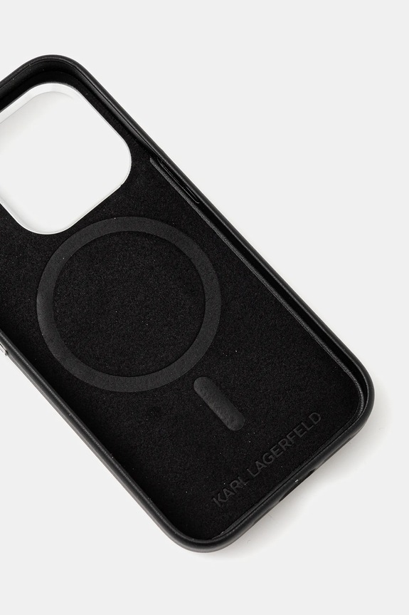 Akcesoria Karl Lagerfeld etui na telefon iPhone 15 Pro KLHMP15LPGMSRPK czarny