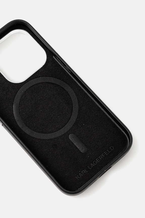 Akcesoria Karl Lagerfeld etui na telefon iPhone 15 Pro KLHMP15LPGMSRPK czarny