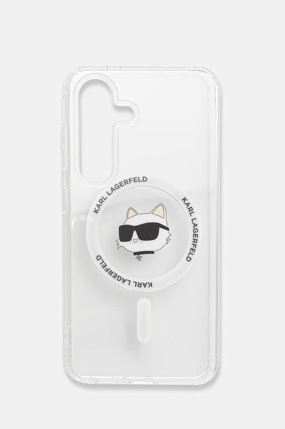 Puzdro na mobil Karl Lagerfeld Samsung Galaxy S25 na mobil priesvitná KLHMS25SHLSCHH