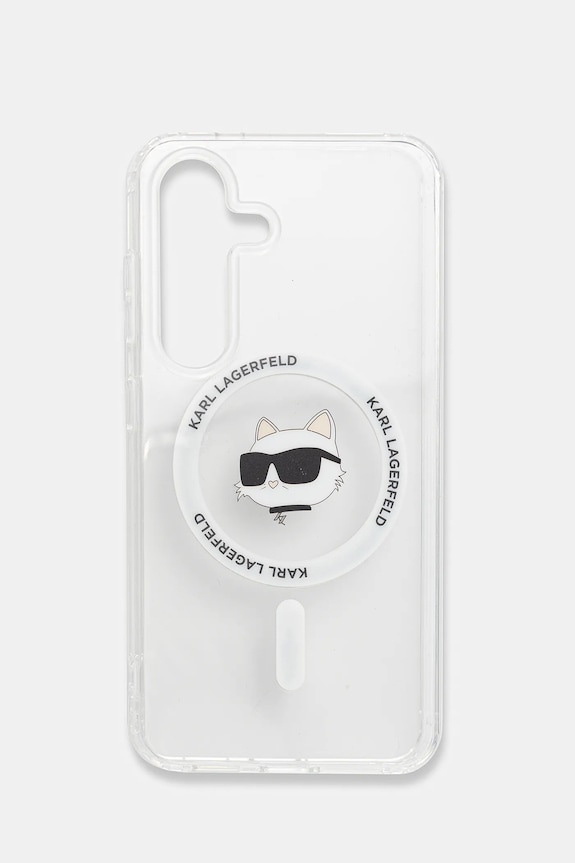 Puzdro na mobil Karl Lagerfeld Samsung Galaxy S25 na mobil priesvitná KLHMS25SHLSCHH
