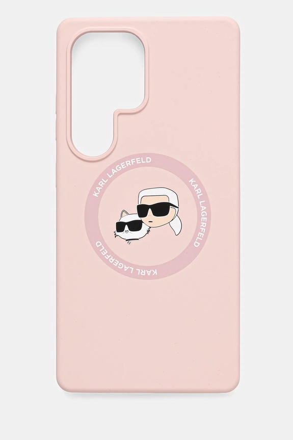 Karl Lagerfeld carcasă de telefon Samsung Galaxy S25 Ultra pentru telefon roz KLHMS25LSKCHTCP