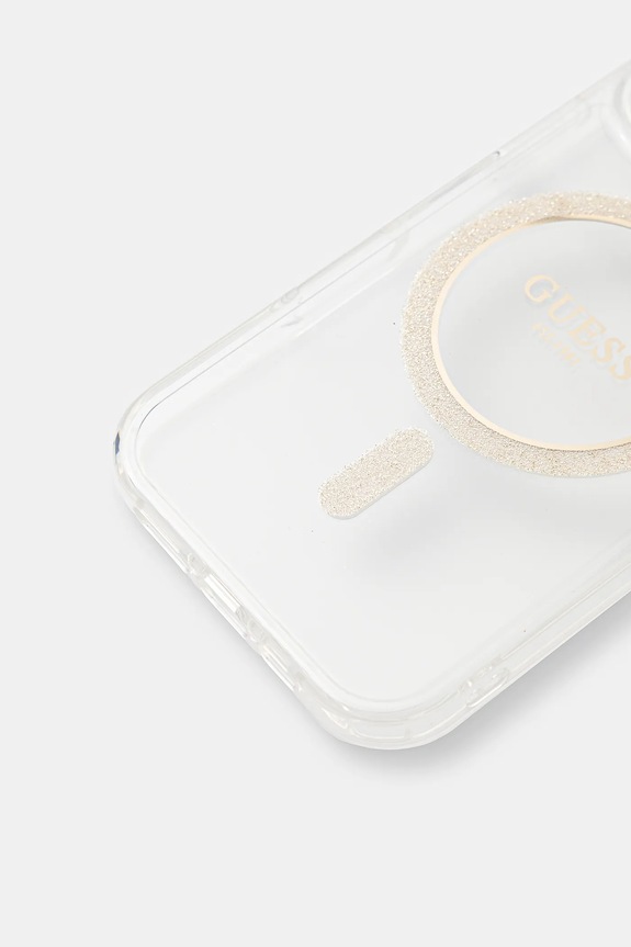 Guess etui na telefon iPhone 16 Pro GUHMP16LHFGERET transparentny AA00