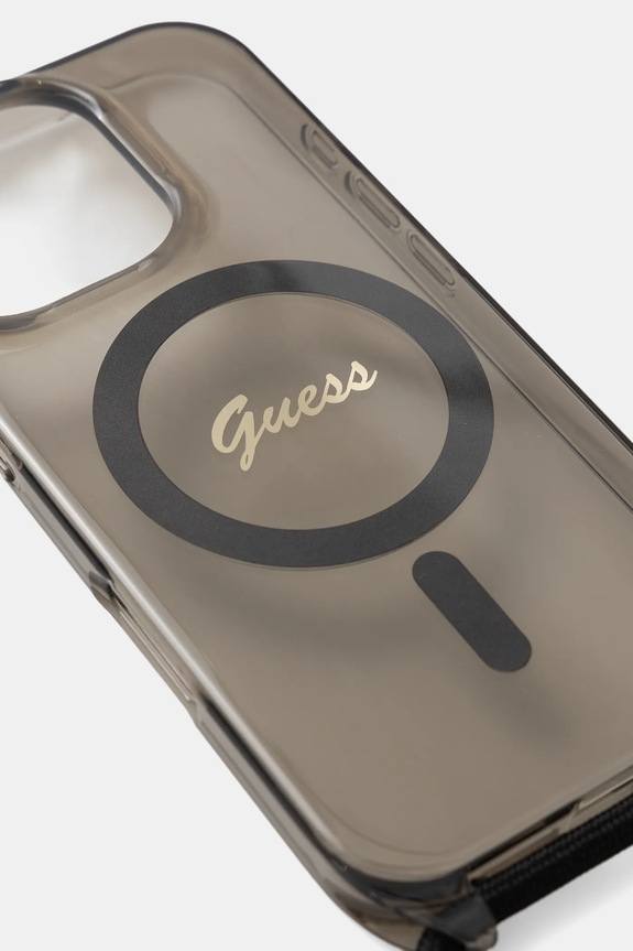 Guess etui na telefon iPhone 16 Pro 6.3" GUHMP16LHCTSGNSK czarny AA00