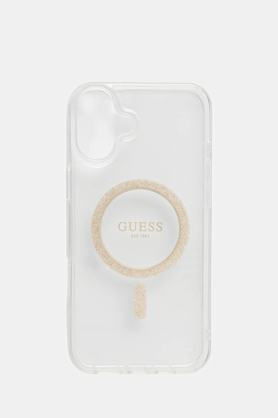 Guess custodia per telefono iPhone 16 Plus 6.7" sovrastampa transparente GUHMP16MHFGERET