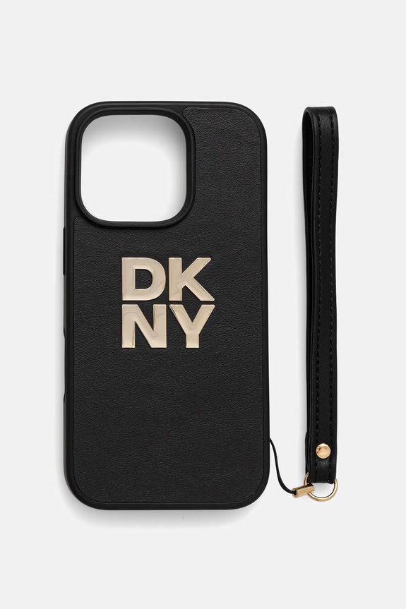 Dkny custodia per telefono iPhone 16 Pro 6.3" applique nero DKHCP16LPBSWSK