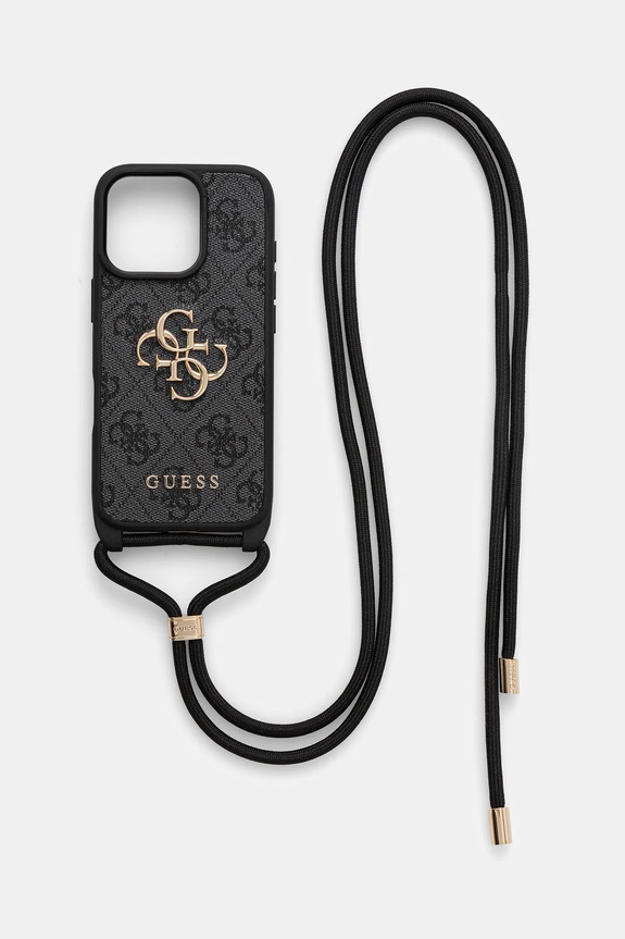 Guess custodia per telefono iPhone 16 Pro custodia per telefono nero GUHCP16LP4GMGCRK