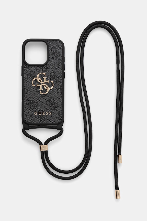 Guess custodia per telefono iPhone 16 Pro custodia per telefono nero GUHCP16LP4GMGCRK