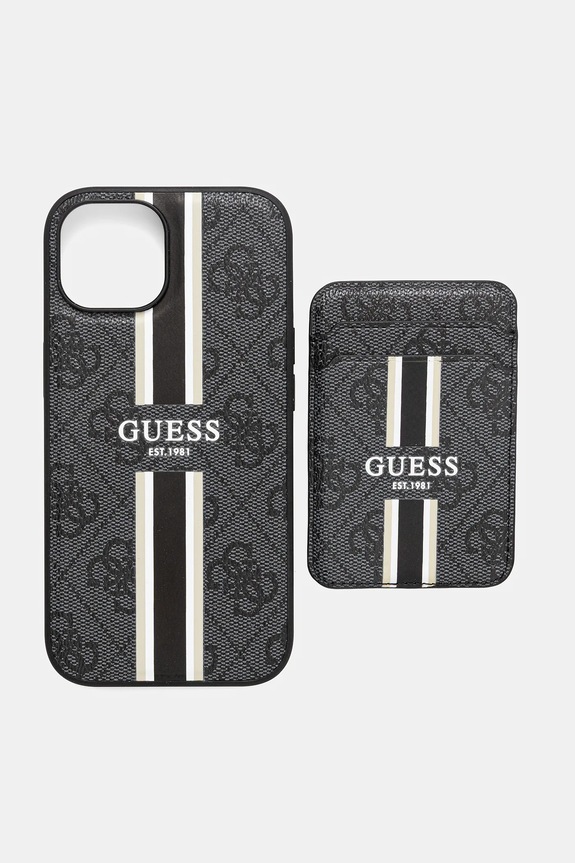Θήκη κινητού Guess iPhone 15 για τηλέφωνο μαύρο GUBPHCP15SP4RPSK