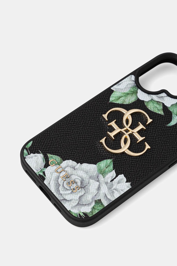 Guess custodia per telefono iPhone 16 GUHCP16SPGROP4MK nero AA00