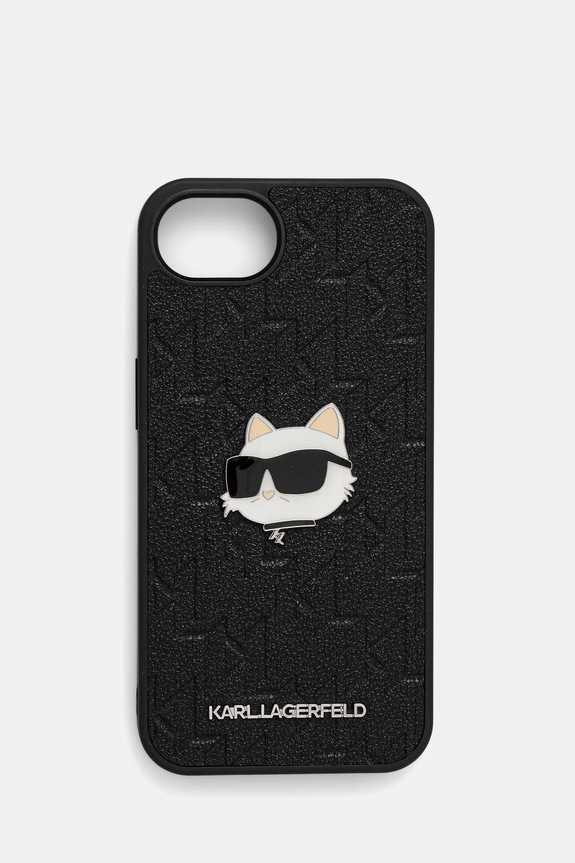 Puzdro na mobil Karl Lagerfeld iPhone 16e na mobil čierna KLHCPSE4PGKLCHPK