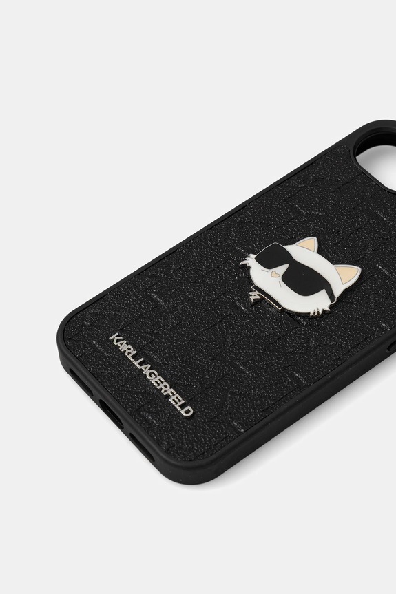 Puzdro na mobil Karl Lagerfeld iPhone 16e KLHCPSE4PGKLCHPK čierna AA00