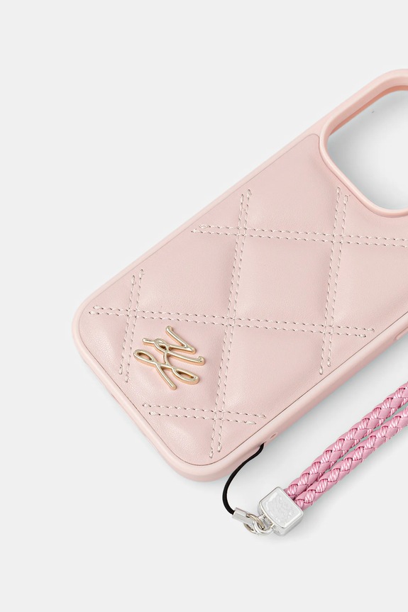 Karl Lagerfeld husă pentru telefon iPhone 16 Pro KLHCP16LPSQSKLSMSP roz AA00