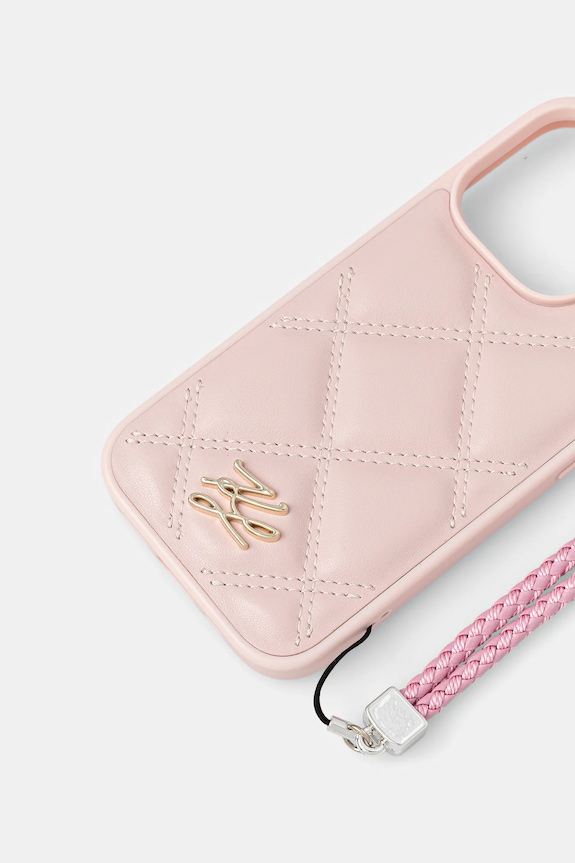 Karl Lagerfeld husă pentru telefon iPhone 16 Pro KLHCP16LPSQSKLSMSP roz AA00