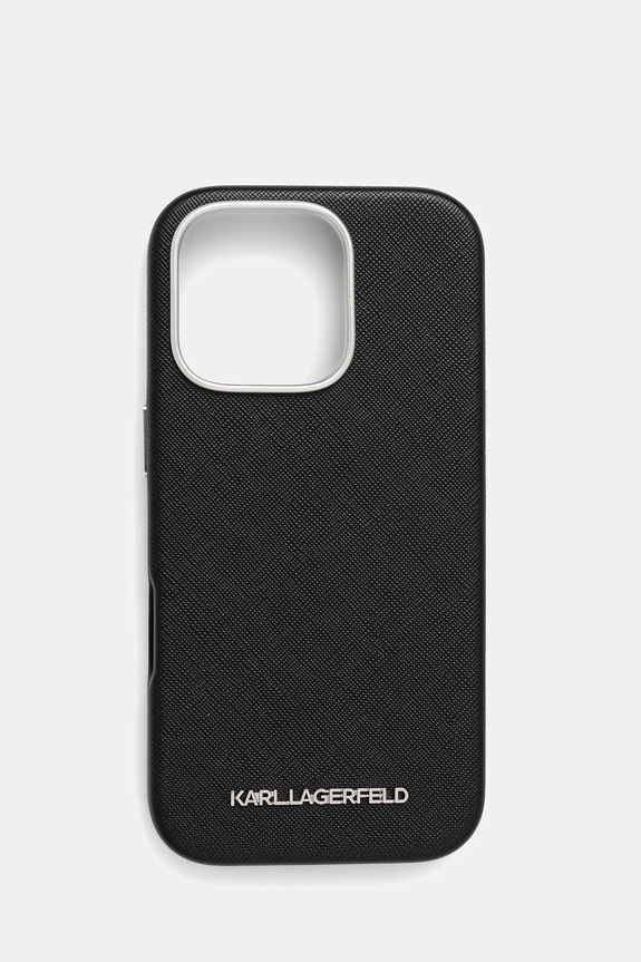 Puzdro na mobil Karl Lagerfeld iPhone 16 Pro na mobil čierna KLHMP16LPSAFWMCK