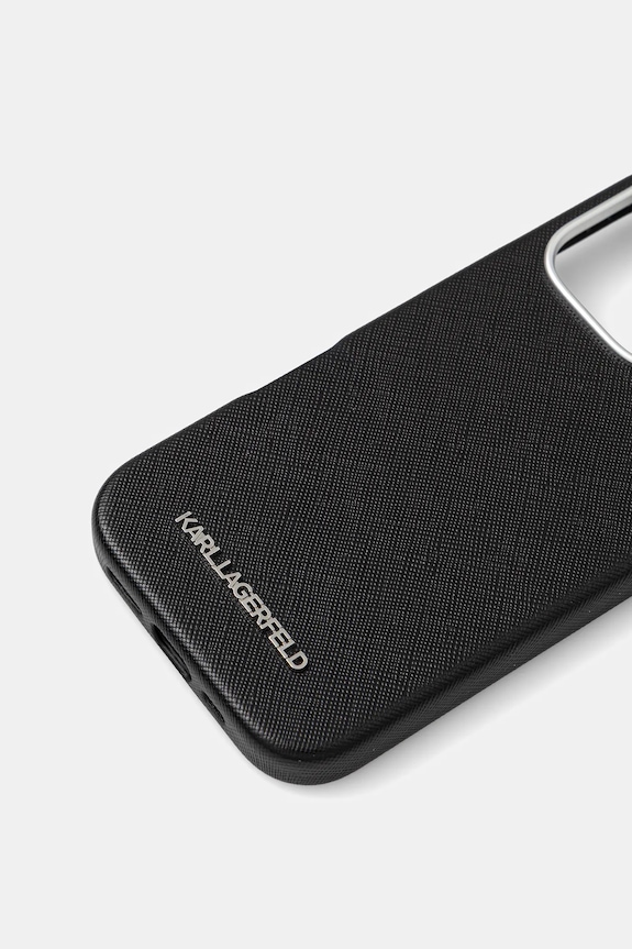 Puzdro na mobil Karl Lagerfeld iPhone 16 Pro KLHMP16LPSAFWMCK čierna AA00