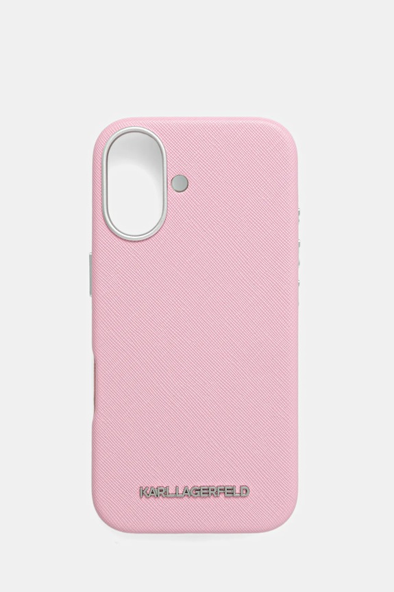 Θήκη κινητού Karl Lagerfeld iPhone 16 για τηλέφωνο ροζ KLHMP16SPSAFWMCP