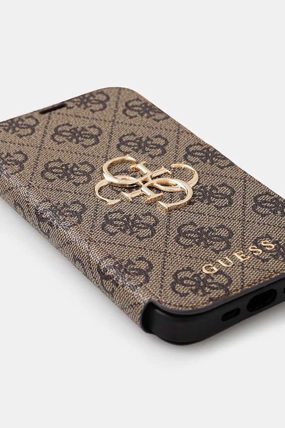 Guess custodia per telefono iPhone 15 Pro 6.1" GUBKP15L4GMGBR marrone AA00