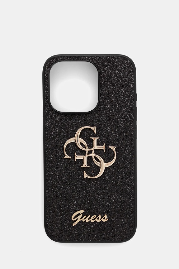 Guess telefon tok iPhone 15 Pro 6.1" telefonhoz fekete GUHCP15LHG4SGK