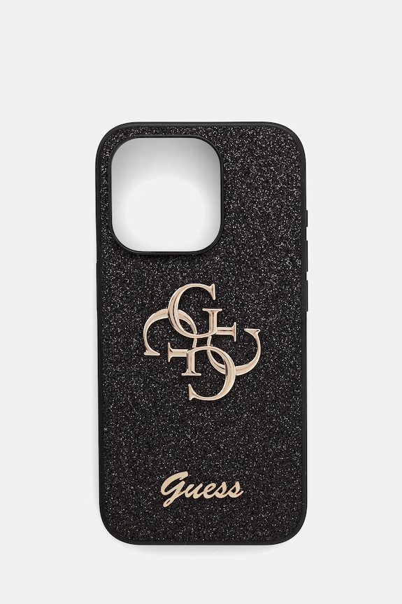 Guess telefon tok iPhone 15 Pro 6.1" telefonhoz fekete GUHCP15LHG4SGK