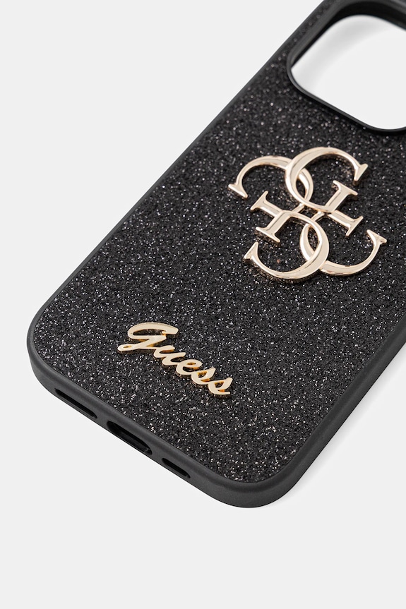 Guess telefon tok iPhone 15 Pro 6.1" GUHCP15LHG4SGK fekete AA00