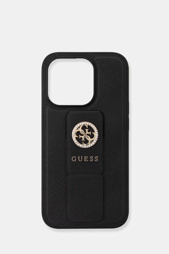 Puzdro na mobil Guess iPhone 15 Pro 6.1" na mobil čierna GUHCP15LPGSSADK