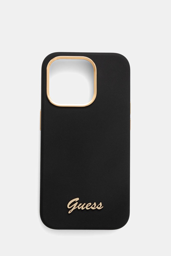 Guess custodia per telefono iPhone 15 Pro 6.1" semplice nero GUHCP15LSMBSLK