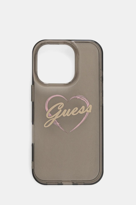 Puzdro na mobil Guess iPhone 16 Pro 6.3" na mobil čierna GUHCP16LHCHGSPK