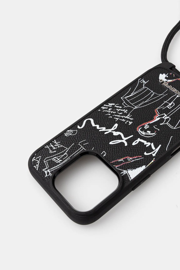 Puzdro na mobil Karl Lagerfeld iPhone 16 Pro KLHCP16LPGGRMPCK čierna AA00