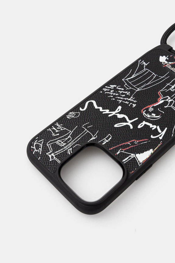 Karl Lagerfeld custodia per telefono iPhone 16 Pro Max KLHCP16XPGGRMPCK nero AA00