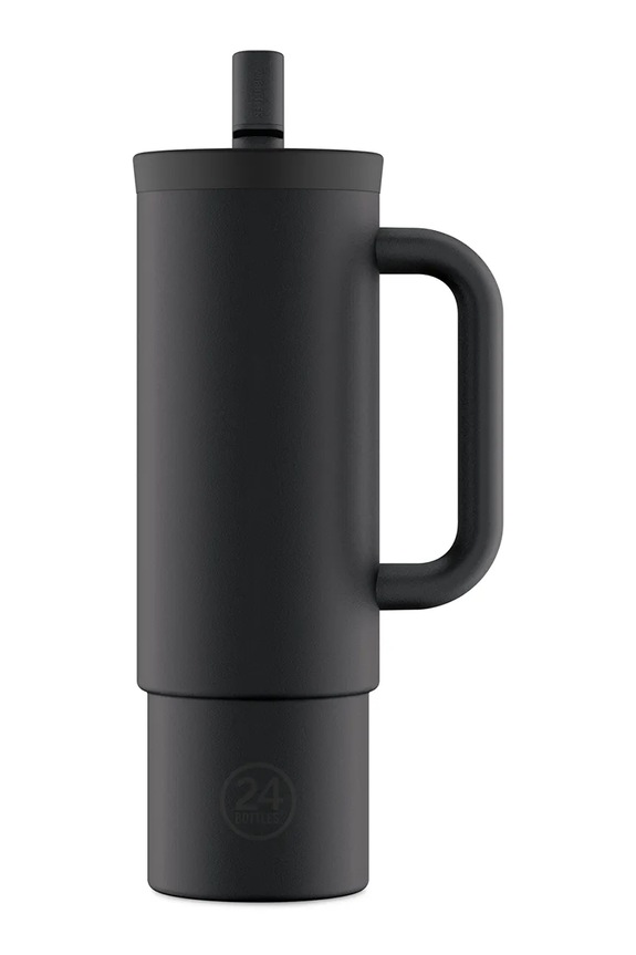 Termo hrnček 24bottles Straw 800ml Black čierna Straw.800.Black
