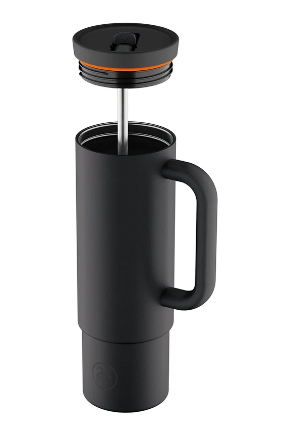 Termo hrnček 24bottles Straw 800ml Black Straw.800.Black čierna AA00