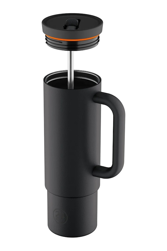 Termo hrnček 24bottles Straw 800ml Black Straw.800.Black čierna AA00