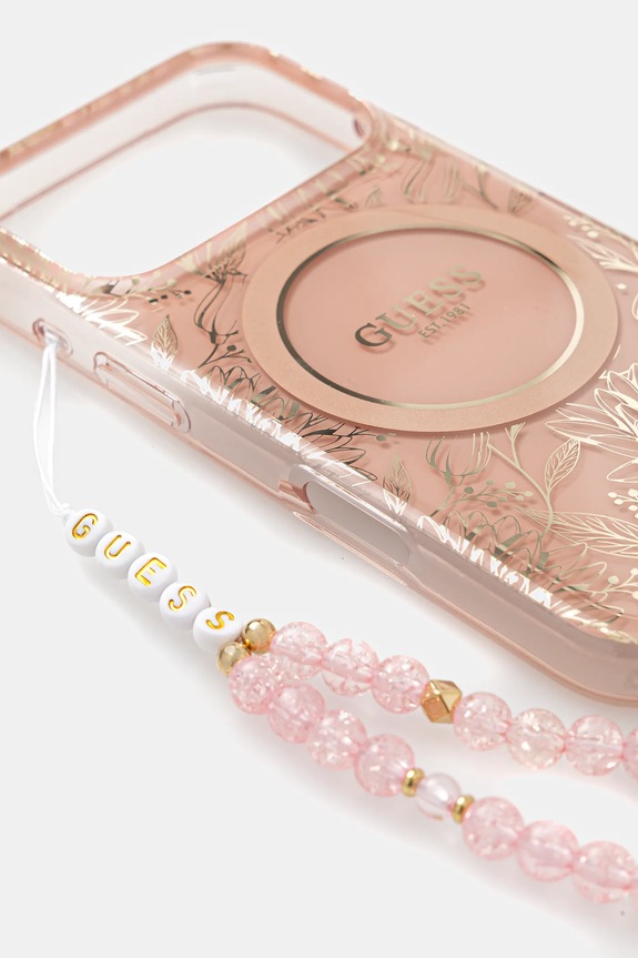 Guess husă pentru telefon iPhone 17 Pro GUHMP17LHCPOFPP roz AA00