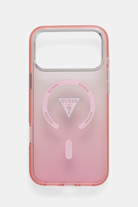Puzdro na mobil Guess iPhone 17 Pro Max na mobil ružová GUHMP17XHGTMLCGP
