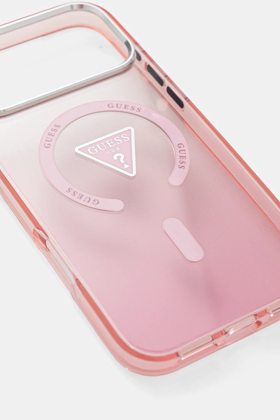 Puzdro na mobil Guess iPhone 17 Pro Max GUHMP17XHGTMLCGP ružová AA00