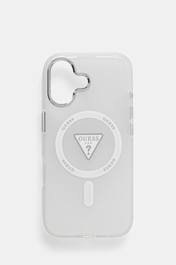 Guess etui na telefon iPhone 17 na telefon transparentny GUHMP17SHGTMLCGT